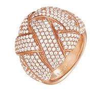 ESPRIT Glamour Damen-Ring ES-LILAIA ROSE teilvergoldet Zirkonia transparent Gr. 60 (19.1) - ESRG02291C190