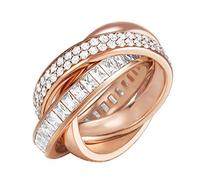 ESPRIT Glamour Damen-Ring ES-TRIDELIA ROSE teilvergoldet Zirkonia transparent Gr. 57 (18.1) - ESRG02258C180