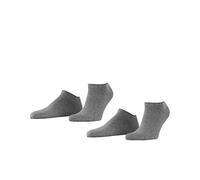 ESPRIT Herren Sneakersocken Basic Uni 2-Pack M SN Baumwolle kurz einfarbig 2 Paar, Grau (Light Grey Melange 3390), 47-50