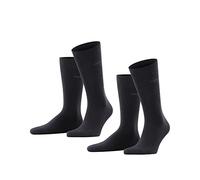 Esprit Herren Socken Basic Uni 2er-Pack Baumwolle Schwarz Größe 47-50