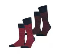 Socken ESPRIT "Fine Line", Herren, Gr. 39-42, rot (rot flash, lila wood), Baumwollmischung, gestreift, normal, Socken Socken, Streifenmuster, weich, geripptes Bündchen, bequem (91204845-39) rot flash,