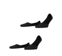 ESPRIT Herren Füßlinge Basic Uni Multipack M In Baumwolle unsichtbar einfarbig 2 Paar, Schwarz Black 3000, 43-46