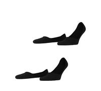 ESPRIT Herren Füßlinge Basic Uni Multipack M In Baumwolle unsichtbar einfarbig 2 Paar, Schwarz Black 3000, 43-46