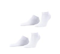 Esprit Herren Sneakersocken Basic Uni – 2er Pack – Baumwolle, kurz, einfarbig, Weiß (47-50)