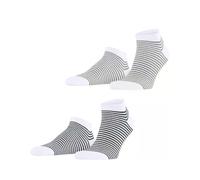 ESPRIT Herren Sneakersocken Fine Line 2-Pack M Sn Baumwolle kurz gemustert 2 Paar, Grau Sortiment 0030, 43-46