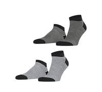 ESPRIT Herren Sneakersocken Fine Line 2-Pack M Sn Baumwolle kurz gemustert 2 Paar, Mehrfarbig Sortiment 0050, 39-42