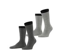 ESPRIT Herren Allover Stripe 2-Pack M SO Baumwolle Gemustert 2 Paar Socken, Mehrfarbig (Weiß Schwarz 0050) neu-umweltfreundlich, 43-46 (2er Pack)