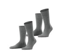 ESPRIT Herren Socken Basic Easy Multipack M So Baumwolle einfarbig 2 Paar, Grau Light Grey Melange 3390, 43-46