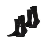 ESPRIT Herren Socken Basic Easy Multipack M So Baumwolle einfarbig 2 Paar, Schwarz Black 3000, 43-46