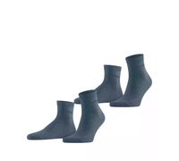 ESPRIT Herren Socken Basic Uni 2-Pack M Sso Baumwolle einfarbig 2 Paar, Blau Light Denim 6660, 39-42
