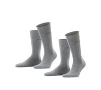 ESPRIT Herren Socken Basic Uni 2-Pack M SO Baumwolle einfarbig 2 Paar, Grau (Light Grey Melange 3390), 43-46