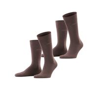 ESPRIT Herren Socken Basic Uni Multipack M So Baumwolle einfarbig 2 Paar, Braun Dark Brown 5230, 43-46