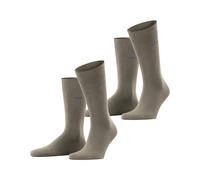 ESPRIT Herren Socken Basic Uni 2-Pack M SO Baumwolle einfarbig 2 Paar, Grün (Thymian 7821), 43-46