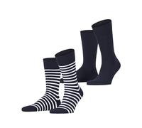ESPRIT Herren Socken Fine Stripe Multipack M So Baumwolle gemustert 2 Paar, Blau Space Blue 6116, 43-46