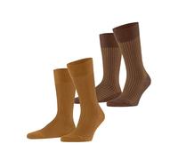 ESPRIT Herren Socken Illusional Grid Multipack M So Baumwolle gemustert 2 Paar, Braun Brown Mix 0010, 39-42