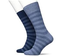 ESPRIT Herren Socken Mesh Stripe 2-Pack, Biologische Baumwolle, 2 Paar, Mehrfarbig (Sortiment 20), 43-46