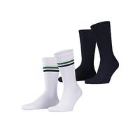 ESPRIT Herren Socken Tennis Stripe 2-Pack M SO Baumwolle gemustert 2 Paar, Weiß (Woolwhite 2060), 39-42