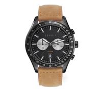 ESPRIT Herrenarmbanduhr „Ryan“ Chronograph Leder, Schwarz