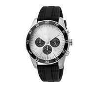 Herren Chronograph mit schwarzem Silikonband