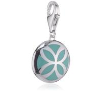 ESPRIT Jewels Damen-Charm blühend Flora Pacific Turquoise 925 Sterling Silber ESCH91310A000