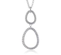 ESPRIT Jewels Damen-Halskette mit Anhänger Brillanz verbinden blau 925 Sterling Silber ESNL92449A420