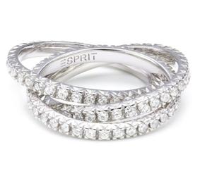 Esprit Jewels Damen-Ring Brilliance Triple white 925 Sterlingsilber 18 S.ESRG91885B180