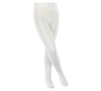 ESPRIT Unisex Kinder Strumpfhose Foot Logo K TI Baumwolle dick einfarbig 1 Stück, Weiß (Off-White 2040), 122-128