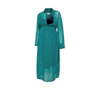 ESPRIT Maternity Damen Dress Maxi nurs ls AOP Kleid, per Pack Grün (Teal Green 372), 36 (Herstellergröße: 36)