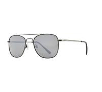 Esprit - Pilotenbrille für Herren, grauer Rahmen mit schwarzen Spitzen, schwarze verspiegelte Gläser, 100% UV-Schutz, Grau, 53