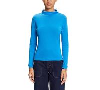 ESPRIT Rollkragen-Longsleeve aus Baumwollmix ,430/Blau, XL
