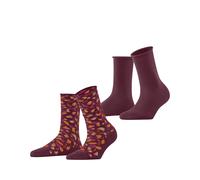 ESPRIT socks & tights - Esprit Art Pattern 2-Pack Damen shadow red - Gr. - 40.5