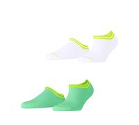 ESPRIT Damen Sneakersocken Base Stripe Multipack W Sn Baumwolle kurz gemustert 2 Paar, Mehrfarbig Green White 0030, 35-38