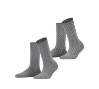 Esprit Socken mit Stretch-Anteil im 2er-Pack in Mittelgrau, Größe 35/38