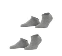 Esprit Sneakersocken mit Stretch-Anteil im 2er-Pack in Silber meliert, Größe 39/42