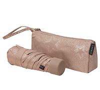 Esprit Super Mini Taschenschirm Ultra Mini Pouch Starburst - Taupe Gray metallic