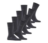 Esprit Tagessocken Crew Solid (Baumwolle) anthrazitgrau Herren - 4 Paar, Größe 40-46
