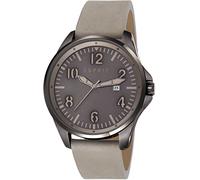Esprit Tallac Brave Nubuck Men'Herren Quarzuhr mit Grau Dial Analog-Anzeige und Grau ES107601003 Lederband