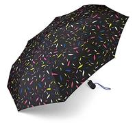 ESPRIT Taschenschirm Easymatic Light Little Leaves - schwarz