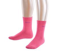 Esprit Unisex Kinder Foot Logo 2-Pack K SO Hausschuh-Socken, Blickdicht, Rosa (Fuchsia 8554), 35-38 (2er Pack)