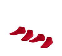ESPRIT Unisex Kinder Sneakersocken Foot Logo 2-Pack, Biologische Baumwolle, 2 Paar, Rot (Fire 8150), 27-30