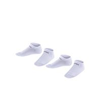 ESPRIT Unisex Kinder Sneakersocken Foot Logo 2-Pack K SN Baumwolle kurz einfarbig 2 Paar, Weiß (Off-White 2010), 31-34