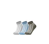 ESPRIT Unisex Kinder Sneakersocken Pixel Checks 3-Pack, Baumwolle, 3er Pack, Mehrfarbig (Sortiment 20), 27-30 (3-6 Jahre)