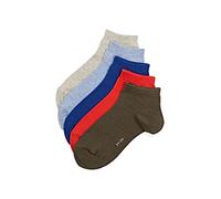 ESPRIT Unisex Kinder Sneakersocken Solid Mix Multipack K Sn Baumwolle kurz einfarbig 5 Paar, Mehrfarbig Blue Grey Red Mix 0020, 31-34