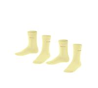 ESPRIT Unisex Kinder Socken Foot Logo 2-Pack, Biologische Baumwolle, 2 Paar, Gelb (Margherita 1262), 31-34