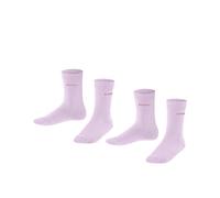 ESPRIT Unisex Kinder Socken Foot Logo 2-Pack, Biologische Baumwolle, 2 Paar, Rosa (Rose 8738), 27-30