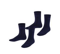 ESPRIT Unisex Kinder Socken Foot Logo 2-Pack K SO Baumwolle einfarbig 2 Paar, Blau (Marine 6120), 31-34