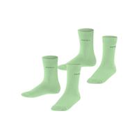 ESPRIT Unisex Kinder Socken Foot Logo Multipack K So Baumwolle einfarbig 2 Paar, Grün After Eight 7134, 23-26