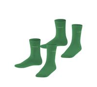 ESPRIT Unisex Kinder Socken Foot Logo Multipack K So Baumwolle einfarbig 2 Paar, Grün Apple 7200, 23-26