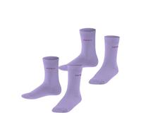 ESPRIT Unisex Kinder Socken Foot Logo Multipack K So Baumwolle einfarbig 2 Paar, Lila Lupine 6903, 23-26
