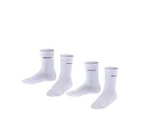 ESPRIT Unisex Kinder Socken Foot Logo Multipack K So Baumwolle einfarbig 2 Paar, Weiß Off-White 2010, 31-34
